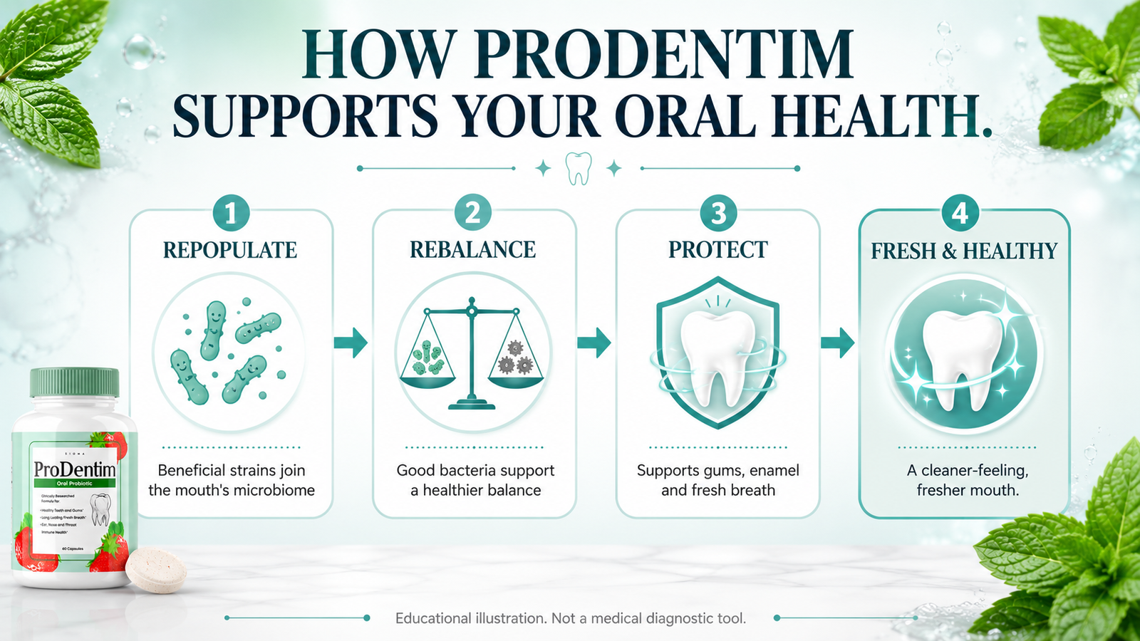 How ProDentim works — 3.5 billion CFU probiotic delivery to the oral microbiome