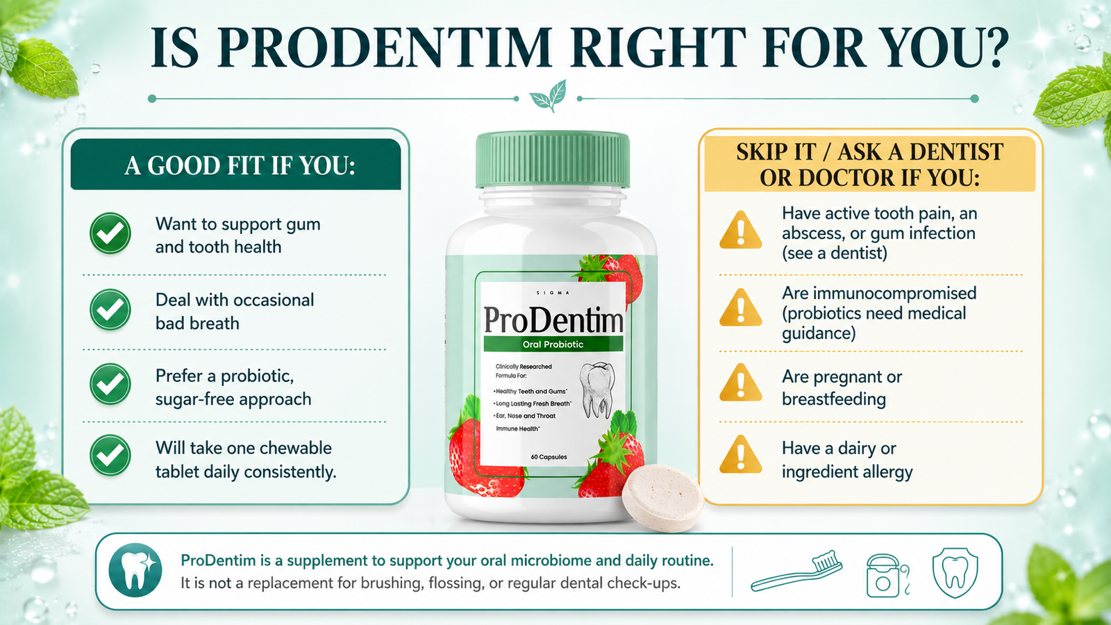 Who ProDentim is for — daily oral microbiome support fit and skip guide