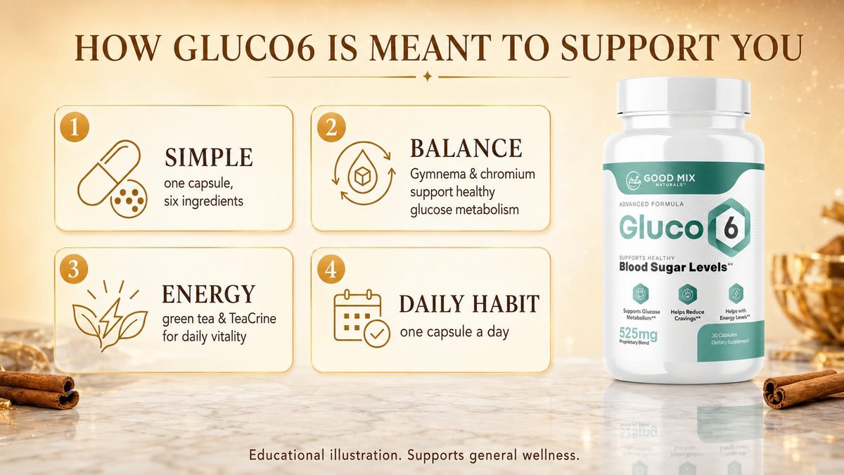 How Gluco6 is meant to support healthy blood sugar via the GLUT-4 pathway