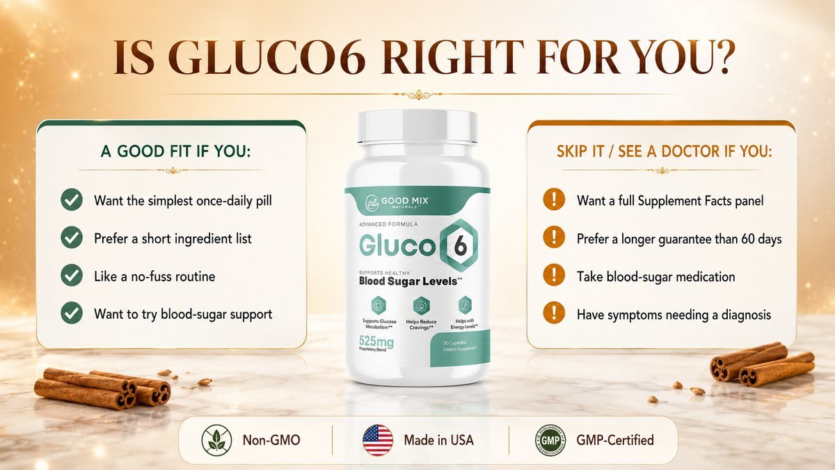 Who Gluco6 is for and who should skip it